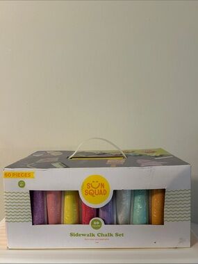 Sun Squad Multicolor Sidewalk Chalk Set 20 colors 60 pcs